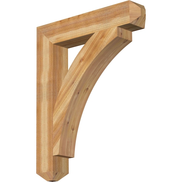 Ekena Millwork Thorton Craftsman Rough Sawn Bracket, Western Red Cedar, 6"W x 34"D x 42"H BKT06X34X42THR04RWR - main